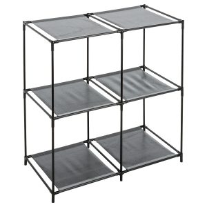 Regał modułowy Cube 4 półki metalowo polipropylenowy czarny mat 68x67x34 cm 1064638 Regał modułowy Cube 4 półki metalowo polipropylenowy czarny mat 68x67x34 cm 1064638