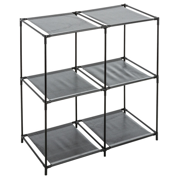 Regał modułowy Cube 4 półki metalowo polipropylenowy czarny mat 68x67x34 cm 1064638