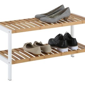 Regał na buty Anna II 70 cm bambus/biały 728779 Regał na buty Anna II 70 cm bambus/biały 728779