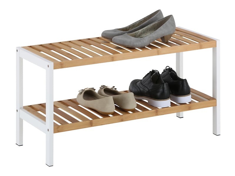 Regał na buty Anna II 70 cm bambus/biały 728779