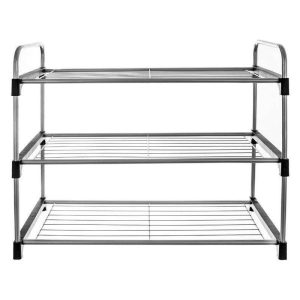 Regał na buty metalowy 3-poziomowy 65,5x30x54 cm 185362 Regał na buty metalowy 3-poziomowy 65,5x30x54 cm 185362