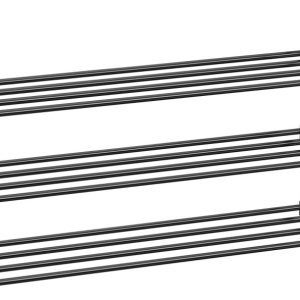 Regał na buty metalowy czarny stojak industrialny do holu 3 półki 865838 Regał na buty metalowy czarny stojak industrialny do holu 3 półki 865838