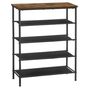 Regał na buty z 4 materiałowymi półkami 75x91x30 cm 994435 Regał na buty z 4 materiałowymi półkami 75x91x30 cm 994435