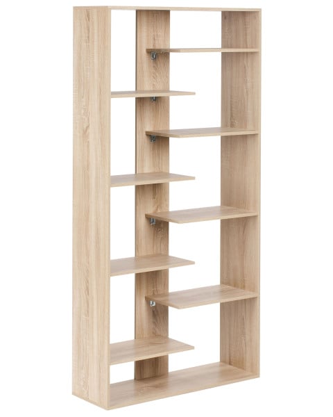 Regał na książki 8 półek FONTAS 180 cm Jasnobrązowy 748090