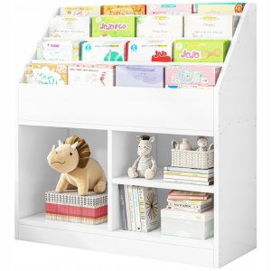 Regał Na Książki Dla Dzieci Stojący Biały 80x30x90 cm 717056 Regał Na Książki Dla Dzieci Stojący Biały 80x30x90 cm 717056