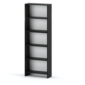 Regał na książki do salonu biura 60cm paulla półki czarny 377134 Regał na książki do salonu biura 60cm paulla półki czarny 377134