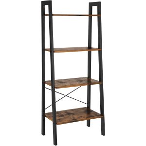 Regał na książki loft rustykalny brąz 4 półki 56x34x137 cm czarny 1008389 Regał na książki loft rustykalny brąz 4 półki 56x34x137 cm czarny 1008389