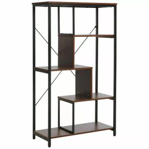 Regał na książki NET B ciemny orzech/czarny mat 840973 Regał na książki NET B ciemny orzech/czarny mat 840973
