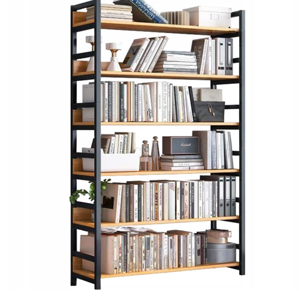 Regał na książki wysoki styl industrialny 80x174x30cm 357435