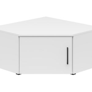 Regał narożny MultiDo 71,5×71,5 cm z drzwiami biały 292824 Regał narożny MultiDo 71,5×71,5 cm z drzwiami biały 292824