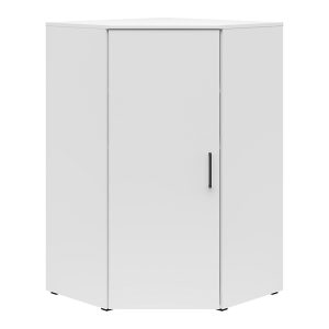 Regał narożny MultiDo 71,5×71,5 cm z drzwiami biały 310724 Regał narożny MultiDo 71,5×71,5 cm z drzwiami biały 310724