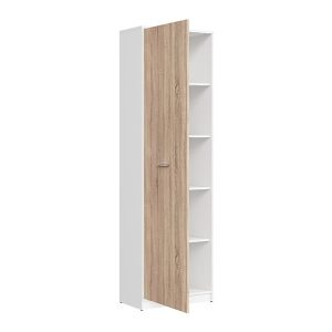 Regał Nepo Plus 60 cm z drzwiami biały/dąb sonoma 29721 Regał Nepo Plus 60 cm z drzwiami biały/dąb sonoma 29721