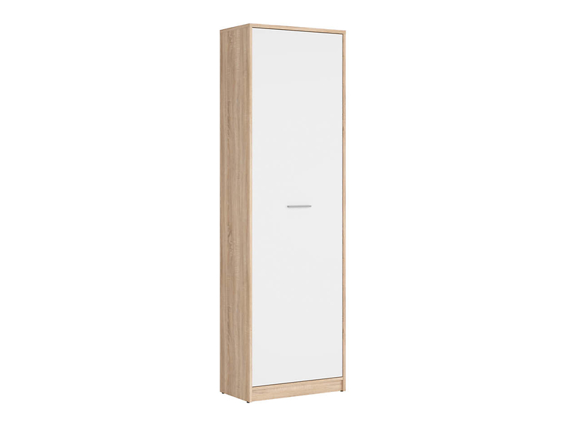 Regał Nepo Plus 60 cm z drzwiami dąb sonoma/biały 29724