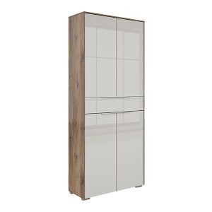 Regał Nevada 81 cm z 4 drzwiami i szufladą dąb flagstaff ciemny 358032 Regał Nevada 81 cm z 4 drzwiami i szufladą dąb flagstaff ciemny 358032