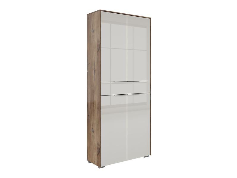 Regał Nevada 81 cm z 4 drzwiami i szufladą dąb flagstaff ciemny 358032