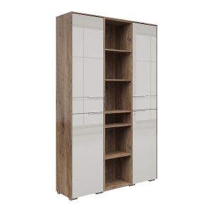 Regał Nevada A 122 cm z 2 drzwiami i półkami dąb flagstaff ciemny 358026 Regał Nevada A 122 cm z 2 drzwiami i półkami dąb flagstaff ciemny 358026