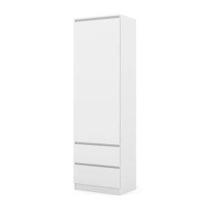 Regał pełny MAJA 60 cm 1D2S biały mat 2 szuflady półki drzwi 1030645 Regał pełny MAJA 60 cm 1D2S biały mat 2 szuflady półki drzwi 1030645
