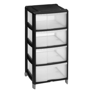 Regał plastikowy z szufladami PLAS, wys. 85 cm 155002