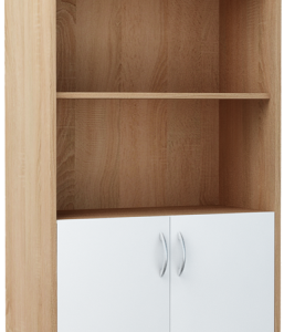 Regał Półzamknięty R007 Dąb Sonoma-Biały 180x74x35 cm Bestseller 570534 Regał Półzamknięty R007 Dąb Sonoma-Biały 180x74x35 cm Bestseller 570534
