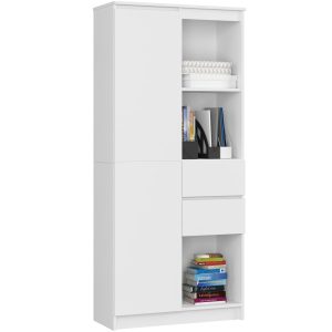 Regał R15 Biały 80x35x180 cm 303239 Regał R15 Biały 80x35x180 cm 303239