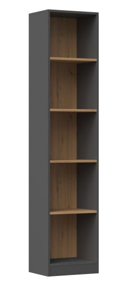 Regał R40 40cm na książki segregatory Antracyt Dąb Artisan 78379