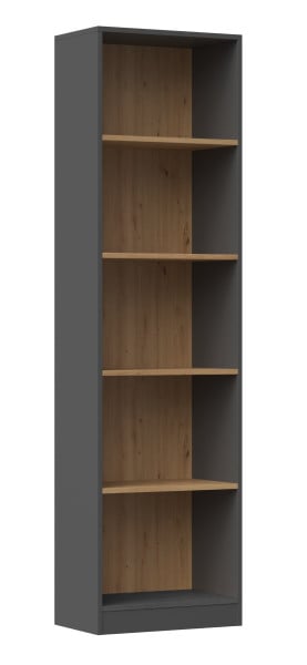 Regał R50 50cm książki segregatory - Antracyt Dąb Artisan 78371