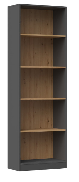 Regał R60 półka książki segregatory antracyt / dąb artisan 99928