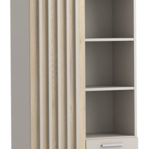 Regał R80 1D2SZ Montana z lamelami– kaszmir / dąb cremona | pojemny regał 966836 Regał R80 1D2SZ Montana z lamelami– kaszmir / dąb cremona | pojemny regał 966836