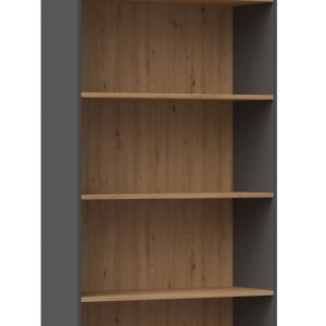 Regał R80 80cm na książki segregatory antracyt/dąb artisan 78388 Regał R80 80cm na książki segregatory antracyt/dąb artisan 78388