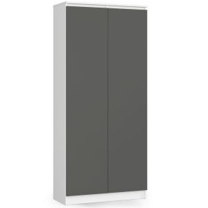Regał R80 Biały, Grafit Szary 80x35x180 cm 303323 Regał R80 Biały, Grafit Szary 80x35x180 cm 303323