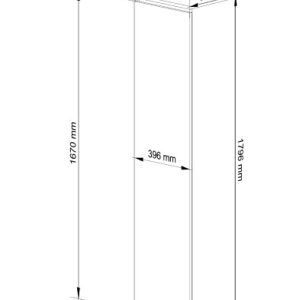 Regał R80 Wenge, Biały 80x35x180 cm 303335 Regał R80 Wenge, Biały 80x35x180 cm 303335