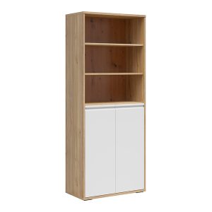 Regał Reserve 80 cm z 2 drzwiami dąb mauvella/biały 938752 Regał Reserve 80 cm z 2 drzwiami dąb mauvella/biały 938752