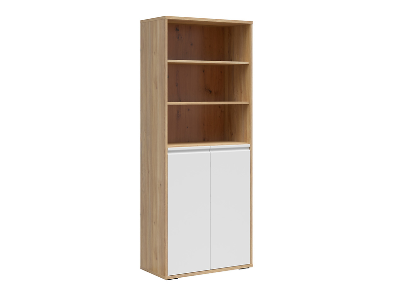 Regał Reserve 80 cm z 2 drzwiami dąb mauvella/biały 938752