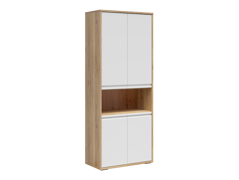 Regał Reserve 80 cm z 4 drzwiami dąb mauvella/biały 938754
