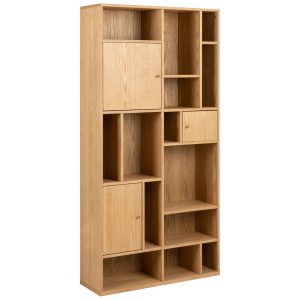 Regał Roden 180×90 cm – biblioteczka z półkami i drzwiczkami 995330