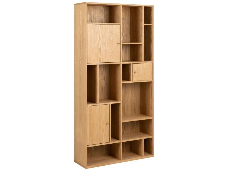 Regał Roden 180x90 cm - biblioteczka z półkami i drzwiczkami 995330