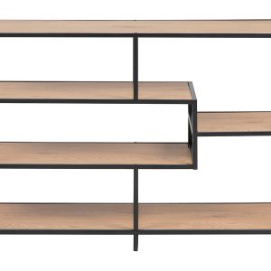 Regał Seaford 114 cm z 4 półkami dziki dąb matowy 670579 Regał Seaford 114 cm z 4 półkami dziki dąb matowy 670579