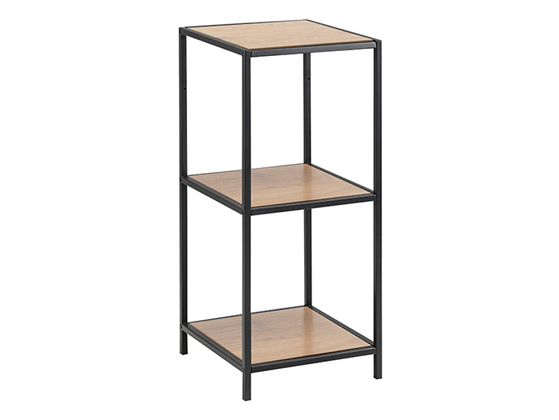 Regał Seaford 35 cm z półkami dąb/czarny 49376