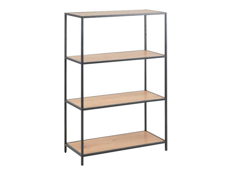 Regał Seaford 77 cm z 3 półkami dziki dąb matowy 670582