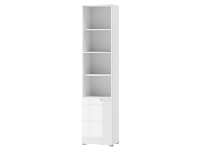 Regał Selene 50 cm z drzwiami i 3 półkami biały 985110