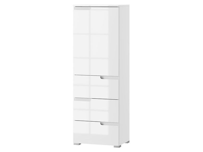 Regał Selene 50 cm z drzwiami i 3 szufladami biały 985108