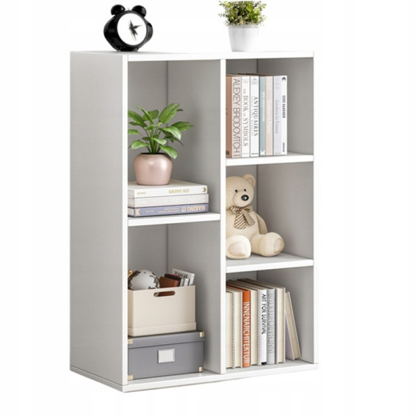 Regał stojący biały loft otwarty pojemny 5 półek 782409