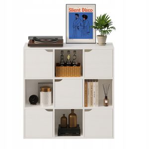 Regał szafka komoda 9półek kwadratowa biała nowoczesna loft 1030425 Regał szafka komoda 9półek kwadratowa biała nowoczesna loft 1030425