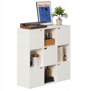 Regał szafka komoda 9półek kwadratowa komoda zamykana biała nowoczesna loft 1031315 Regał szafka komoda 9półek kwadratowa komoda zamykana biała nowoczesna loft 1031315