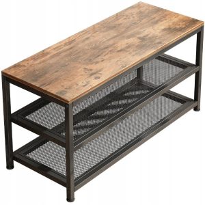 Regał szafka na buty siedziskiem duża półka industrialna loft retro 73 cm 704033 Regał szafka na buty siedziskiem duża półka industrialna loft retro 73 cm 704033