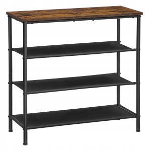 Regał Szafka na Obuwie Stojak Półka Organizer LOFT Komoda Czarna Rustykalna 966106 Regał Szafka na Obuwie Stojak Półka Organizer LOFT Komoda Czarna Rustykalna 966106