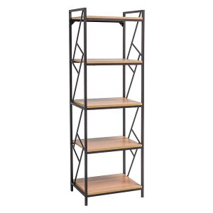 Regał Tablo 60 cm z 5 półkami dąb/ciemny brąz 42190 Regał Tablo 60 cm z 5 półkami dąb/ciemny brąz 42190