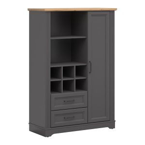 Regał Tolmin 100 cm z drzwiami i 2 szufladami grafit/dąb artisan 730123 Regał Tolmin 100 cm z drzwiami i 2 szufladami grafit/dąb artisan 730123