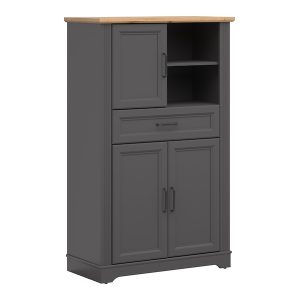 Regał Tolmin 90 cm z 3 drzwiami i szufladą grafit/dąb artisan 730127 Regał Tolmin 90 cm z 3 drzwiami i szufladą grafit/dąb artisan 730127