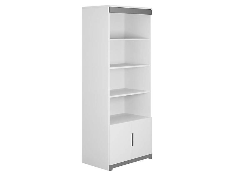 Regał Tomi 70 cm z 2 drzwiami i 4 półkami biały 102400